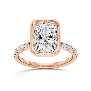 Bague de fiançailles tendance pour femme avec diamant de laboratoire taille coussin certifié IGI, plaqué or 18 carats, sertie clos, bijoux de mariage - Product Image 1
