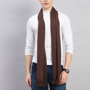 Écharpes d'hiver pour hommes, design carré, couleur unie, style décontracté, personnalisable, laine de haute qualité, prix direct usine, prix bas - Product Image 5