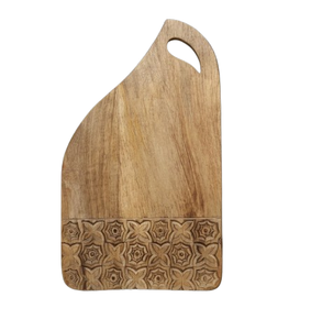 Natural Finished Wood Chopping <b>Block</b> Durable Sustainable Trending Unique <b>Shape</b> Kitchenware Cutting Cooking Tool - Product Image 5