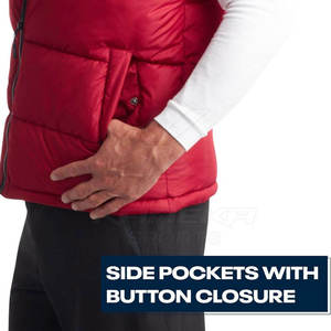 Chaleco Bomber Acolchado de Invierno Personalizado para Hombre con Aislamiento, Diseño Casual y Elegante con Exterior de Lona - Product Image 4