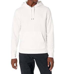 Sweat-shirt à capuche blanc pour homme, coupe classique, couleur unie, pull décontracté, 100% coton tricoté - Product Image 1