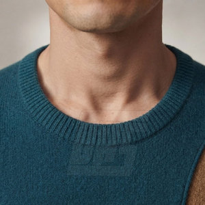 Pull en maille texturée pour homme, confortable et chaud pour l'hiver, style décontracté, avec ourlet, poignets et col côtelés - Product Image 6