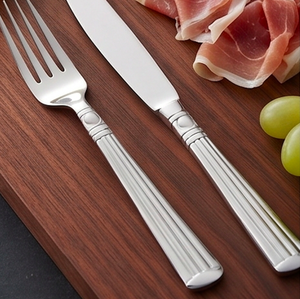 Ensemble de couverts classiques en acier inoxydable poli miroir, cuillère, fourchette, couteau à long manche, compatibles lave-vaisselle, pour mariage - Product Image 2