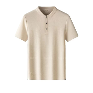 Versatile Polo <b>Collar</b> <b>T</b> <b>Shirt</b> Cotton Rich Fabric Soft Touch Daily Wear Casual Apparel Clothing Collection - Product Image 1