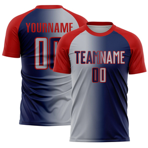 เสื้อฟุตบอลผู้ชายแบบซับลิเมชั่นพิมพ์ลายราคาประหยัด ปรับแต่งได้ตามต้องการ เสื้อยืดแขนสั้นสำหรับแฟนบอล - Product Image 3
