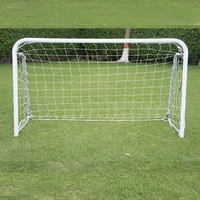 Portería de Fútbol Plegable TSFI TST-GPF01, Portátil, Clásica, Mediana, 3 pies x 4 pies, Blanca, Tubo de 38 mm, Patrón Cuadrado, Red de Acero