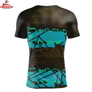 Rashguard de grappling personnalisé imprimé par transfert thermique, T-shirt de compression pour homme, OEM, à manches longues, en tissu, Rashguard automatisé - Product Image 4