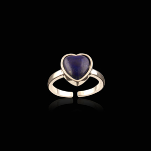 Natural Heart Gemstone 18k Silver Plated Trendy Adjustable Statement Fashion <b>Ring</b> Wholesale luxury Best Selling Unique Jewelry - Product Image 5