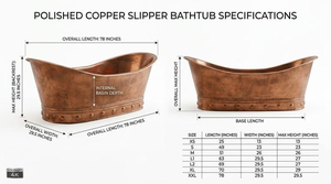 Bañera de Cobre Hecha a Mano de Lujo, Bañera Ovalada Independiente para Baños Elegantes - Product Image 6