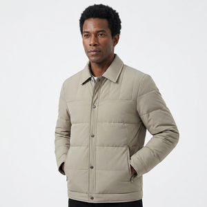 Chaqueta Casual Gruesa para Hombre con Botones, Abrigo de Invierno Cortavientos, Color Sólido, Cuello Camisero, Corte Regular - Product Image 5