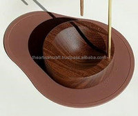 Porte-encens indien en bois d'acacia durable et écologique, parfumé à l'anis étoilé aromatique, design multifonctionnel, 100% artisanal