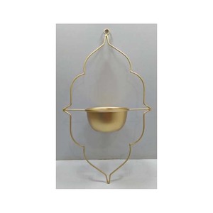 Maceta Moderna Redonda Colgante de Pared, de Hierro Fundido, Chapada en Oro, Duradera, para Decoración del Hogar y Jardín - Product Image 4