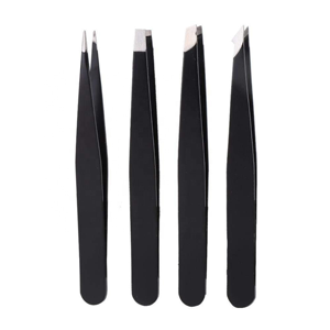 Ensemble de pinces à épiler professionnelles en acier inoxydable, pinces à épiler inclinées, précision, antistatiques, kit d'outils de beauté et de soins personnels - Product Image 1