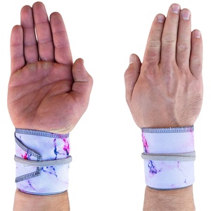 Venta al por mayor 100% muñequeras de algodón levantamiento de pesas CrossFit equipo de entrenamiento de fuerza-equipo de seguridad de Fitness ajustable resistente a granel - Product Image 1