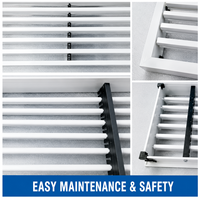 Diffuseur d'air moderne double couche, grille de ventilation linéaire amovible en alliage d'aluminium pour CVC, sortie d'air réglable pour bureau