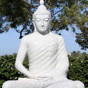 Best Selling Artifax <b>Marble</b> Statue Stone Religious Zen <b>Large</b> Granite Buddha Head Statue - Product Image 1