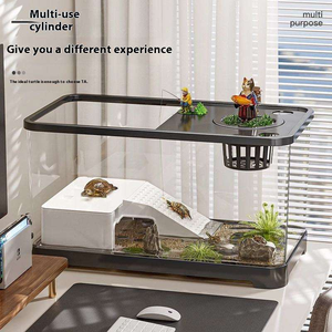 Best Seller Small Luxury Plastic Desktop <b>Fish</b> Tank with Transparent Lid Eco-Friendly 50L Aquarium for Goldfish and Turtle - Product Image 4