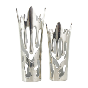 Ensemble de vases de table modernes en acier inoxydable, résistants à la rouille, porte-fleurs décoratif, design contemporain, ornement pour la maison et les mariages - Product Image 6
