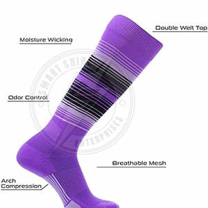 Chaussettes de compression athlétiques personnalisées de haute qualité, design tendance, chaussettes de compression légères personnalisées - Product Image 3