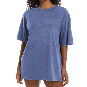 Camiseta de Moda para Mujer, Estilo Acid Wash, Transpirable, de Algodón, para Uso Diario - Product Image 3