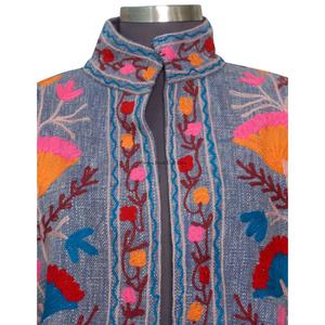 New Trending Handmade Suzani Embroidery TNT <b>Jacket</b> for Women Breathable Cotton Unisex Coat Ethnic <b>Short</b> <b>Jacket</b> for women Gifts - Product Image 4