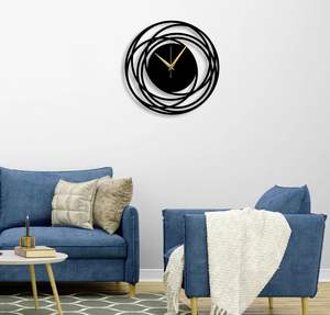 Horloge murale analogique ronde pour salon, chambre, bureau et décoration intérieure, style vintage-moderne - Product Image 5