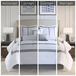 Set di biancheria da letto Premium ricamata in 8 pezzi per il massimo Comfort - Product Image 3