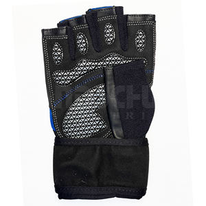 Gants de musculation professionnels bleus et noirs avec rembourrage amélioré de la paume |   Poignée antidérapante de qualité supérieure pour un équipement de musculation ultime - Product Image 5