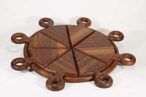 Assiette ronde en bois pour pizza et steak |   Assiette en bois durable pour hôtel et restaurant - Product Image 2