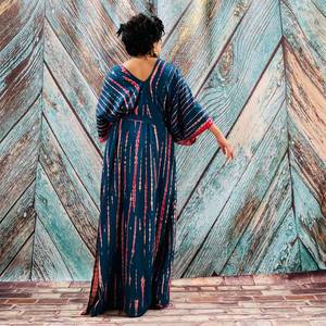 Wholesale Elegant Summer Tie Dye Sarong <b>Kaftan</b> for Women New Straight Silhouette Casual <b>Beach</b> Dress Home Loungewear Cover-Up - Product Image 5