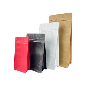 Empaques de café de plástico blando con fondo plano, impresos a medida, de 125g, 250g, 500g, 1kg, bolsas de café vacías con válvulas y cierres herméticos. - Product Image 6