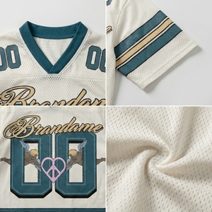 Camiseta Deportiva Retro de Fútbol Americano y Fútbol Soccer, Personalizada OEM, de Alta Calidad, en Malla de Poliéster, Estilo Holgado, Corta, Tallas Grandes, para Verano - Product Image 4