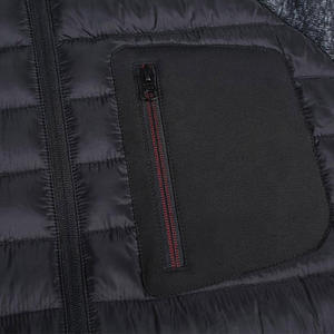 Blouson Bomber matelassé à capuche pour homme en polyester, couleur unie, imperméable, coupe-vent, avec fermeture éclair, manteau d'hiver décontracté - Product Image 4