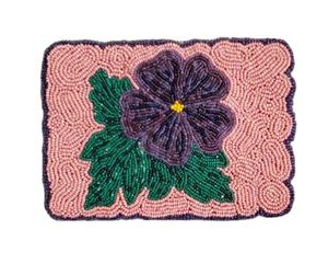 กระเป๋าซิปมินิงานปักลายหรูหราประดับลูกปัดหลากสีพร้อมคำมงคล งานฝีมือสวยงาม กระเป๋าใส่เหรียญ - Product Image 2