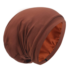 Bonnet en tricot doux et chaud, doublé de satin soyeux, broderie 3D, respirant, imperméable, unisexe, protection des cheveux, style décontracté - Product Image 3