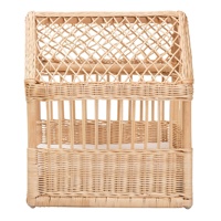 VINACRAFT JSC - Maison pour animaux de compagnie en rotin naturel avec housse amovible et lavable, rembourrage en fibres pour chiens et chats, en provenance du Vietnam