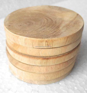 Posavasos de madera redondos al por mayor para hoteles restaurantes posavasos de madera para oficina en casa posavasos de madera natural rústicos - Product Image 1