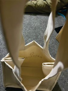 Sac fourre-tout en toile personnalisé Belldun Industries, 100% coton, écologique, imprimé par transfert thermique, logo personnalisé sur le devant, style décontracté, 220g - Product Image 5