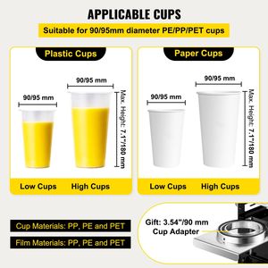 Macchina Sigillatrice Semi-Automatica per Tazze Boba in Argento, 300-500 Tazze/Ora, Diametro 90/95mm, per Sigillatura Tazze da Tè Confezionate in Foglio - Product Image 5
