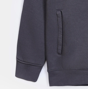 เสื้อฮู้ดซิปแบบยูนิเซ็กซ์สำหรับผู้ชาย ผ้าโพลีเอสเตอร์/คอตตอน ทรงบ็อกซี่ ไหล่ตก ตัดสั้น ปักโลโก้  แบบเรียบหรู - Product Image 6