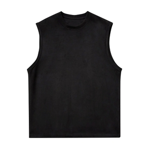Débardeurs sans manches pour hommes en coton 100% à col rond, de haute qualité, respirants, décontractés, vêtements d'été pour hommes, personnalisables - Product Image 2