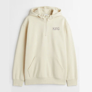 Sudaderas con capucha de invierno para hombre con media cremallera, 100% algodón polar, tela cómoda y suave, transpirable, ecológica, antiarrugas, costuras resistentes - Product Image 1