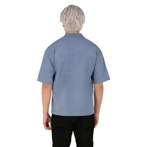 เสื้อโปโลลำลองสำหรับผู้ชาย ผลิตจากผ้าฝ้ายผสมที่ระบายอากาศได้ดี น้ำหนักเบา รับผลิตตามแบบ พร้อมโลโก้สั่งทำ รับผลิต OEM แบรนด์ส่วนตัว ขายส่งจำนวนมาก - Product Image 3