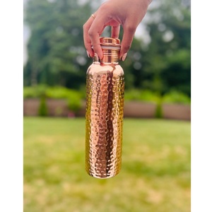 ANAM OVERSEAS AO-4724 Polished Pure Copper Metal Water Bottle Screw Cap Shape Eco-Friendly Kitchen Outdoor Use Handmade Classic - Product Image 3