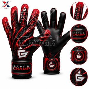 Gants de gardien de but de football Grand Champ en cuir PU, antidérapants, protection des doigts, sangle de poignet réglable, unisexe, haute qualité pour l'extérieur - Product Image 2