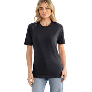 Camiseta de estilo moderno, color sólido, corte regular para mujer, ideal para festivales, de Next Level Apparel, 65% poliéster, 35% algodón peinado. - Product Image 1
