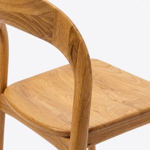 Silla de Salón Moderna de Madera Maciza, Diseño Minimalista, Acabado en Roble Hecho a Mano, Silla Lateral para Muebles de Hogar - Product Image 5
