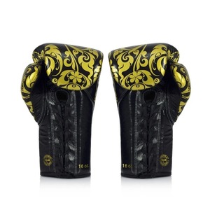ถุงมือชกมวย Fairtex รุ่น Glory ออกแบบพิเศษตามสั่ง พิมพ์ลายเต็มรูปแบบ หนังวัวแท้ สำหรับมวยไทยมืออาชีพ - Product Image 2