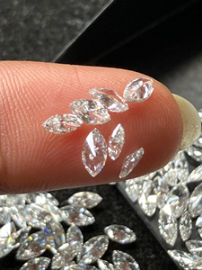 Diamants scintillants de laboratoire, taille marquise, qualité excellente, couleur D, couleur fantaisie, certifiés IGI, clarté VS VVS, petits diamants remplis - Product Image 3