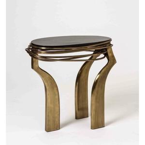 Table d'appoint moderne en métal argenté, style pieds métalliques, pour salon, décoration moderne pour la maison. - Product Image 1